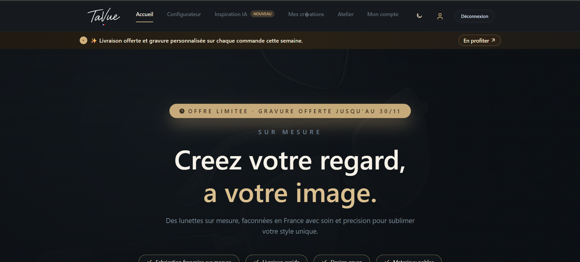 Visuel principal du projet TaVue